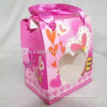 pink transparent heart design lift gift box